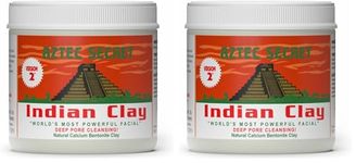 Aztec Secret - Indian Clay - Deep Pore Cleansing Facial & Body Mask, Natural Calcium Bentonite Clay, Version 2, Unscented, 450 g (Pack of 2)