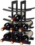 SortWise 2-Bottle Dark Espresso Bamboo Wine Rack, Small Wine Rack Perfect for Vino Bars, Cellars, Countertop, Apartment - Great for Wedding Gift