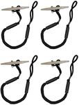 Jranter Bungee Dock Lines, 4 feet Bungee Shock Cords Bungee Docking Rope Mooring Rope for Boat,PWC,Jet ski,Pontoon,Kayak,Canoe,Power Boat,Watercraft (4 Packs)