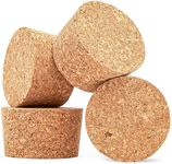 Juvale 4-Pack Large Cork Stoppers, Cork Lids Suitable for Mason Jars, Small Carafes, Glass Bottles, Pottery, Arts and Crafts, and DIY Projects 2.44 x 2.20 x 1.50 In (Size #34)