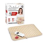 Dreamland Intelliheat Multi Purpose Heat Pad, Instant Heat up, Soft to Touch, Size 40x35cm, 5 Temperature Settings, 3 Hour Auto Shut Off Timer, 3 Year Guarantee- Beige