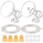 30 mm Breastshield Breastspump Kit XL for Medela Pump in Style Advanced Breastpump. Inc. Tubing, Flanges, Yellow Valves, Membranes; from Maymom