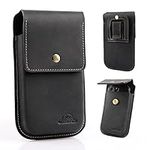 Topstache Leather Phone Holster for Belt,Flip Cell Phone Case with Belt Clip for S22 Ultra,S22 Plus,S22,Leather Phone Pouch for iPhone 14/13 Pro Max, Universal Smartphone Leather Sheath.