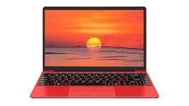 WOZIFAN Traditional Laptops 14” 6GB RAM 256GB SSD Support 1TB SSD Expand with Celeron N4020 (Up to 2.8Ghz) ，Full Metal 2.4G+5G WiFi BT 4.2 with for French Keyboard Film -Red