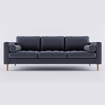 Pelican Essentials Palo Sofa |3+ Seater (7 feet) Split | Tufted |Spruce Blue |