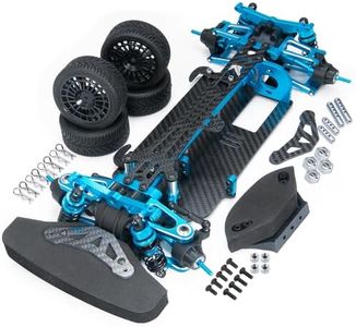 MOHERO Aluminium Alloy &Carbon Fiber Shaft Drive 1/10 RC Touring Car Chassis Frame Body Kit with 4 Wheels for TT01 TT01E