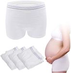 Hansilk Mesh Postpartum Underwear High Waist Disposable Post Bay C-Section Recovery Maternity Panties for Women (White-3 Pack Medium/Large)