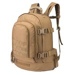 PAIWPHLI Military Bug Out Bag Expandable Backpack Tactical Daypack With Waist Strap for Outdoor Hiking Hunting, Tan, L, Tactical Backpack