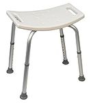 Aidapt Height Adjustable Shower and Bath Stool with Anti slip Feet, Easy Clean Surface and Hand Grip to Aid Stability. For Users Who are Elderly, Disabled, Pregnant or Unsteady on their Feet