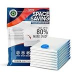 ON1S Vacuum Storage Bags 8 Pack Medium (70 x 50cm) - Reusable Vacuum Storage Bags for Clothes, Travel Dress, Duvets, Pillows, Bedding | Space Saver Bag With Double-Zip Seal Airtight Valve (No Pump)