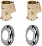 Wood Grip | Anchor and Escutcheon Pool Rail Set | 4'" Anchor for 1.90" Outer Diameter Tubing | Brass Inground Pool Anchor | Anchor-Escutcheons Set | Escutcheon Ring and Pool Anchors (2 Pack)