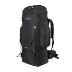 Eurohike Nepal 85 Litre Rucksack with Ventilated Back Panel and Multiple Pockets, 85 Litre Backpack, Travelling Rucksack, Multi-Day Expedition Rucksack, Camping Equipment, Black, One Size