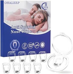 Anti Snoring Devices,Snore Stopper with Adjustable Magnet, Silicone Nose Clip Stop Snoring, Effective to Relieve Snoring, Snoring Solution Comfortable and Quieter Sleep, Clear, M