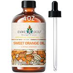 EVOKE OCCU Sweet Orange Essential Oil 118ml, Pure Sweet Orange Oil for Diffuser Meditation Candle Soap Making- 4 FL Oz