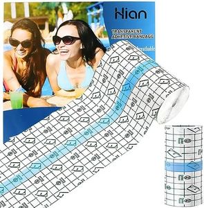 Hion Waterproof Transparent Film Dressing Second Skin Adhesive Bandage Waterproof Wound Cover for Swimming Tattoo Cover Up Tape - 2 Inch x 5.5 Yard Roll
