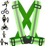 MINSALES� safety reflective adjustable vest belt high visibility gear stripe