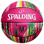 Spalding Pink Marble Series Multi-Colour Outdoor Basketball Rubber, Size 6 (28.5")