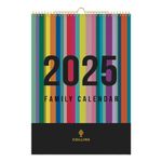 Collins Edge Rainbow 2025 Family Wall Calendar - Lifestyle Planner and Organiser for Office, Work, Personal and Home - January to December 2025 Diary - Weekly - - EDFC135-25