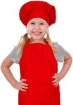 CRJHNS Kids Apron and Chef Hat Set,