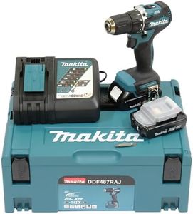 Makita DDF487RAJ Cordless Drill 18 V / 2.0 Ah 2 Batteries + Charger in Makpac Petrol