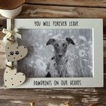 Handcrafted Dog Pet Loss Remembrance Photo Frame, 6x4 inches, White Frame, Gift for Grieving Pet Lovers