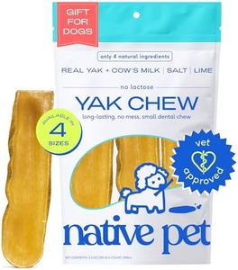 Native Pet Yak Chews – Long-Lasting Yak Cheese Himalayan Dog Chews - All Natural Dental Chews for Aggressive Chewers – 5 Pack for Small Breeds - Natural Bully Stick/Cheese Bone