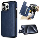 Vofolen for iPhone 15 Pro Case 6.1 Inch Slim Protective Cases with Credit Card Holder Case for Women Men Flip Folio Soft PU Leather Wallet Case Magnetic Closure Cover for iPhone 15 Pro Phone Case,Blue