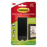 Command Large Picture Hanging Strips, 4 Pairs, Black - 17206BLK-C