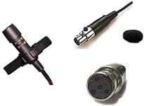 Lapel Lavalier Microphone with Mini XLR TA4F 4 Pin Connector for Shure Wireless
