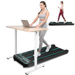 CITYSPORTS Under Desk Treadmill, Electric Slim Walking Pad, Electric Treadmill LED Display for Home and Office Exercise (Black Green)