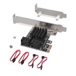 SaiRetail.Com SATA Card 4 Port with 4 SATA Cables, 6 Gbps SATA 3.0 Controller PCI Express Expression Card with Low Profile Bracket Support 4 SATA 3.0 Devices