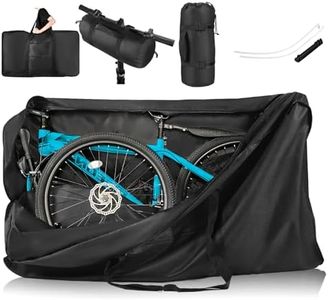 Folding Bike Travel Bag,Heavy Duty 840D Transport Bicycle Storage Carry Bag with Strong Webbing for 26-29 in Mountain 700C Road Bike MTB,Portable Folding Cycling Bags Waterproof for Airplane Shipping