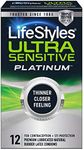 Lifestyles Ultra Sensitive Platinum Condoms, 12 Count (Packaging May Vary)