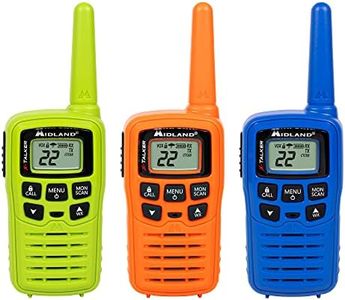 Midland – T10X3M X-Talker Two Way Radio – Water Resistant – NOAA Weather Alert Radios – 20 Mile Range - Multi Color Three Pack