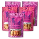 PACK'N PRIDE Natural Dog Treats, 5 Pack*100g=500g Freeze Dried Dog Treats for Small&Medium Dogs, Chicken&Duck Fillets, No Artificial Flavors, Low-fat and High-protein Dog Chews