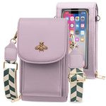 LITOON CrossBody Bags with Touchscreen Cell Phone Purse Window Zipper Pocket,RFID Blocking Card Holder iPhone bag for Women, Cross Body Rfid Cards Wallet (010), Casual