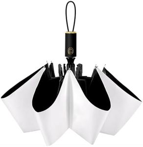 CUBY Sun UV Umbrella Folding Travel Compact Umbrella Reinforced Windproof Strong Frame Waterproof UV Proof Slip-Proof Handle Small Folding Backpack Easy Carry for Sunny Rainy