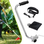 String Trimmer Handle Ergonomic Trimmer Grip with Trimmer Shoulder Harness,Bracket Clamp,Aluminum Weed Eater Handle Extension,Weedeater Handle Grip for String Trimmer (Strap Harness)