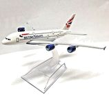 16cm Airbus A380 British Airways Die Cast Metal Desk Aircraft Plane Model