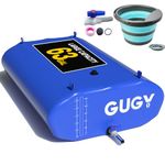 GUGY Portable 63 Gallon Water Bladder for Truck Bed,Carrier Cart, Large Water Bob Bathtub Emergency Water Bladder for Outdoor RV & Car Camping,Water Storage Bladder with Spigot,Overflow Kit-Blue 240L
