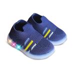 FootStation: Infant's LED Light-Up Shoes | Age 0-22 Month | Jugnu (N.Blue, 6 Months)