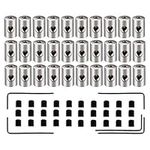 BEADNOVA Pin Keeper with Allen Wrench Pin Back for Backpack Enamel Pins Label Pins Locking (50pcs, Allen Wrench Included)