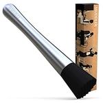 Barvivo Drink Muddler for Cocktails - 8 Inch Professional Stainless Steel Muddler - Durable Cocktail Muddler Set Drink Smasher & Mojito Muddler - Wine Accessories Ideal Valentines Day Gifts for Him