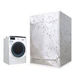 Washing Machine Cover, Washer/Dryer Cover Sunscreen Dustproof Cover with Zipper for Front Load Washer Protection, Waterproof UV Resistant Anti-aging Washing Machine Dryer Lid, 85 * 60 * 55 cm