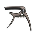 Galux GC-501A 3in1 Zinc Metal Capo for Acoustic and Electric Guitar (Brushed Gun).