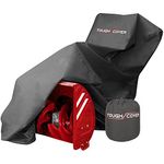 Tough Cover Snow Blower Cover - Heavy Duty 600D Marine Grade Fabric (Black)- Universal Snow Blower Cover Waterproof Outdoor Protection Against UV, Dust, Dirt, Wind for Outdoor Snowblower Cover