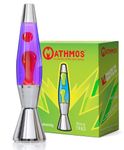 MATHMOS Astro Baby Lava Lamp Silver | Made in Britain Since 1964 | Violet & Red Lava Lamps | Unique Lava Lamp Formula | Made to the Highest Safety Standards