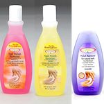 SOFSKIN (American Brand) Acetone Nail Polish Removers & Cuticles Moisturizer Combo (Lavender, Lemon & Strawberry) 230 ml each = 690 ml