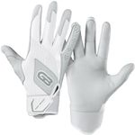 Grip Boost Loaded Baseball Batting Gloves with Boost Plus Leather - Adult Sizes (White, Medium)