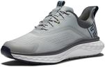 FootJoy Men's FJ Quantum Golf Shoe, Grey/White/Blue, 10.5